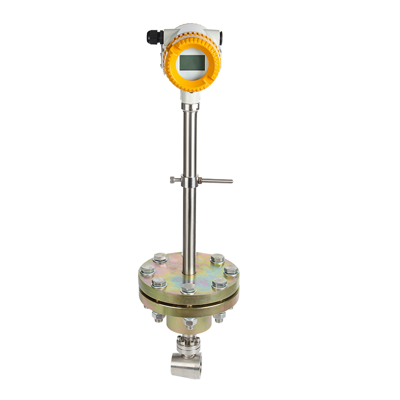 Insertion vortex flowmeter