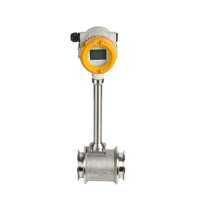 Clamp connected vortex flowmeter